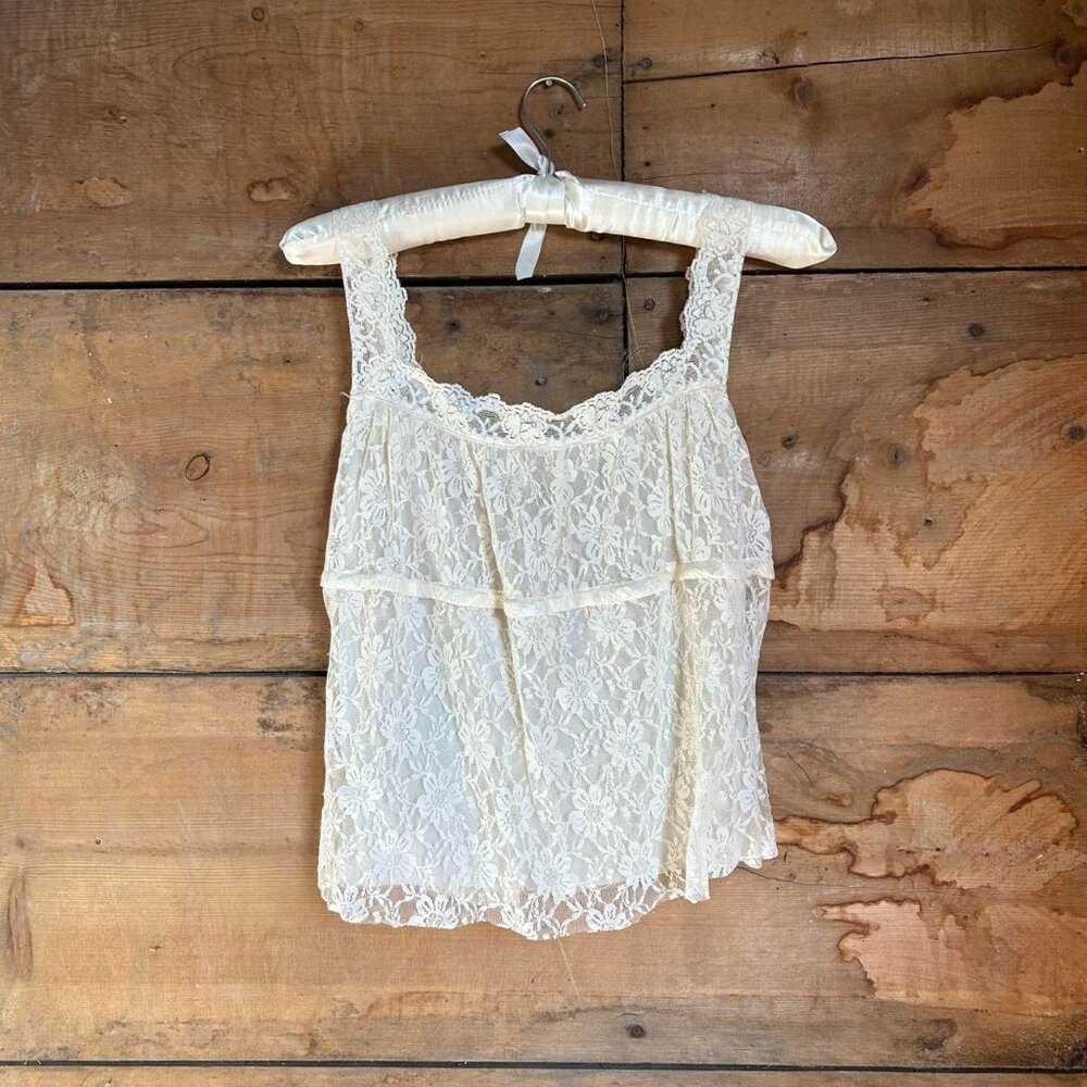 Express Women's White and Cream Vest